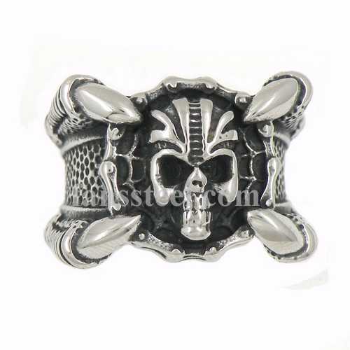 FSR14W01 Claw motorcycle chain retro skull biker ring